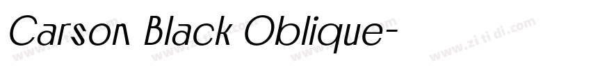 Carson Black Oblique字体转换